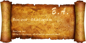 Boczor Atalanta névjegykártya